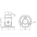 Edelstahl Wandanschluss mit Gelenk Geländer Fitting Winkel einstellbar Verbinder
