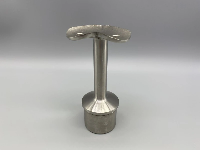 Handlaufstütze -STARR- Edelstahl V2A, Handlaufträger 42 x 2 90°