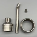 Edelstahl Handlaufstütze -GELENK- 42,4 x 2 höhenverstellbar V2A, Kugelring Ø42