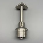 Edelstahl Handlaufstütze -STARR- 42,4 x 2 höhenverstellbar V2A, Handlaufträger Ø42 90°