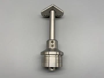 Edelstahl Handlaufstütze -STARR- 42,4 x 2 höhenverstellbar V2A, Handlaufträger Ø42 90°