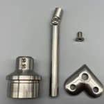 Edelstahl Handlaufstütze -GELENK- 42,4 x 2 höhenverstellbar V2A, Handlaufträger Ø42 90°