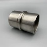 V2A Rohr-Verbinder mit Steg, Steckfitting für Rohr 42,4 x 2
