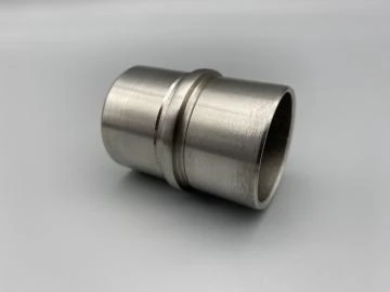 V2A Rohr-Verbinder mit Steg, Steckfitting für Rohr 42,4 x 2