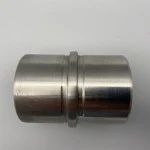 V2A Rohr-Verbinder mit Steg, Steckfitting für Rohr 42,4 x 2