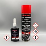 EURO-LOCK Edelstahl Kleber A63.80 50ml +  Oberflächenreiniger LOS2000 500ml