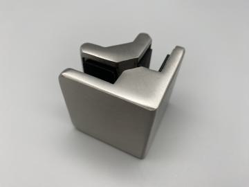 Edelstahl ECK-Glashalter 45 x 45  ECK-Glasklemme 6 -12,76 ECK-Klemmhalter Eckig V2A