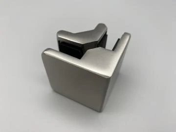 Edelstahl ECK-Glashalter 45 x 45  ECK-Glasklemme 6 -12,76 ECK-Klemmhalter Eckig V2A