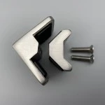 Edelstahl ECK-Glashalter 45 x 45  ECK-Glasklemme 6 -12,76 ECK-Klemmhalter Eckig V2A
