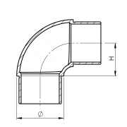 Edelstahl Eckbogen 90° Steckfitting Rohrbogen für Rohr 42,4 x 2 mm Verbinder