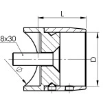 Edelstahl Adapter Ø42,4 Verbinder Rohranschluss