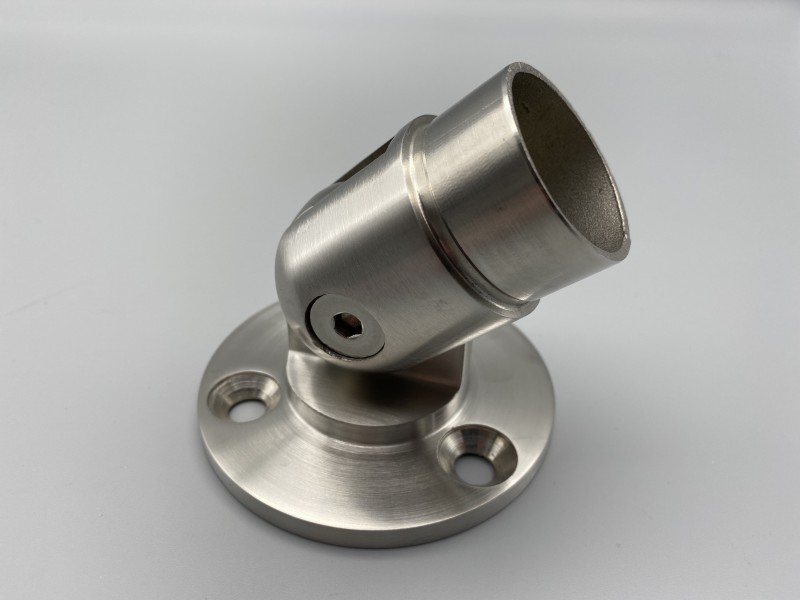 Edelstahl Wandanschluss mit Gelenk Geländer Fitting Winkel einstellbar Verbinder