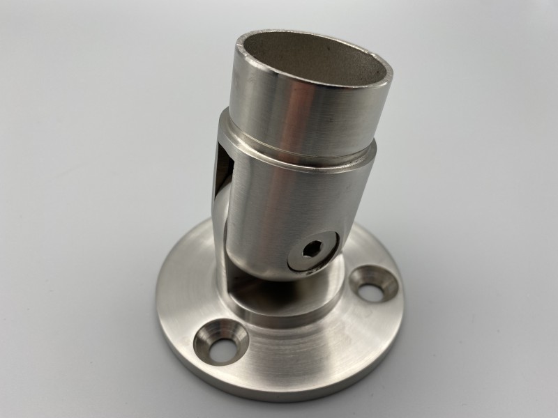 Edelstahl Wandanschluss mit Gelenk Geländer Fitting Winkel einstellbar Verbinder