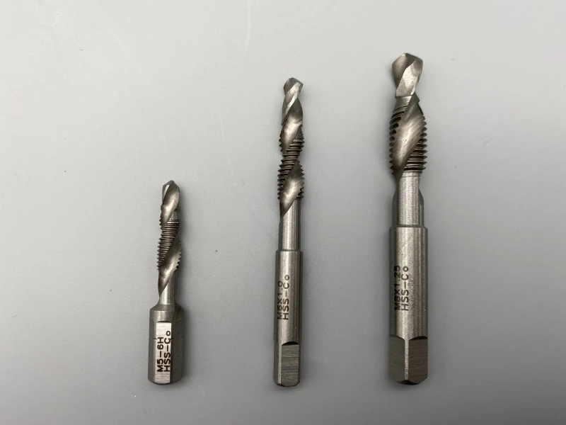 HSS-CO Kombi Gewindebohrer Bit GewindeschneideBohrer M5 M6 M8 Edelstahl