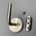 Handlaufhalter-Wand D = 42,4 Ronde D = 70 Anschraubplatte für Rohr Ø42,4