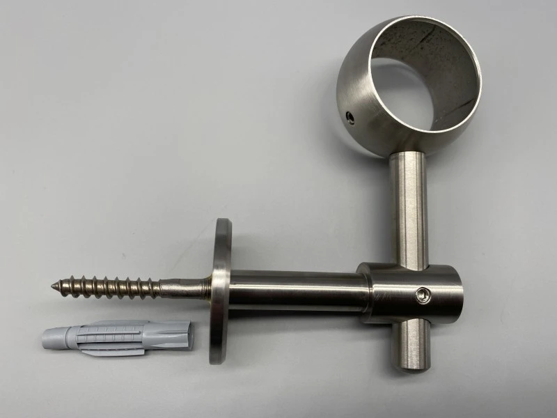 Handlaufhalter-Wand mit Kugelring D = 42,4