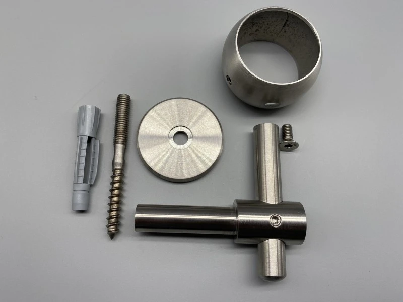 Handlaufhalter-Wand mit Kugelring D = 42,4
