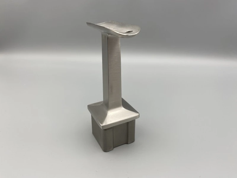 Handlaufstütze -STARR- Edelstahl V4A, Handlaufträger 40x40x2 / 42,4
