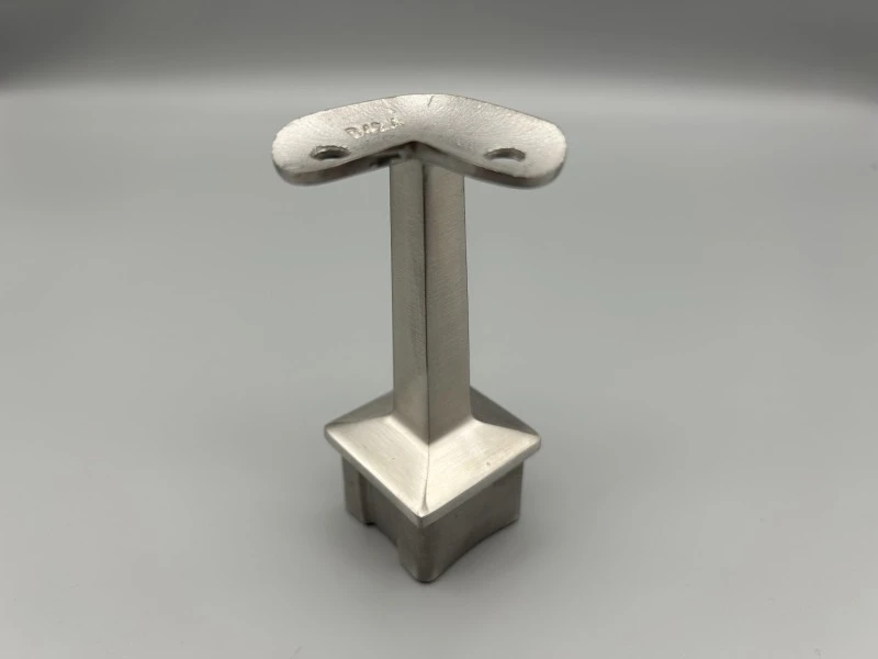 Handlaufstütze -STARR- Edelstahl V4A, Handlaufträger 40x40x2 / 42,4 90°