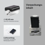 Outdoor LED SOLAR-Leuchten für Handlauf / Geländer Ø42,4 kaltweiß