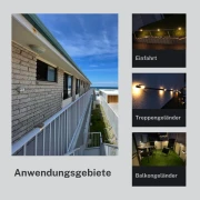 Outdoor LED SOLAR-Leuchten für Handlauf / Geländer Ø42,4 warmweiß