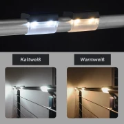 Outdoor LED SOLAR-Leuchten für Handlauf / Geländer Ø42,4 warmweiß