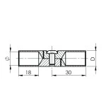 V2A Gelenkecke, Steckecke 90° für Querstab Ø12
