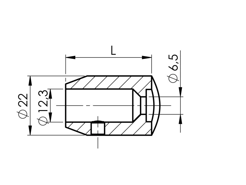 V2A Querstabhalter zum Stoßen, Anschluss für Rundrohr Ø42,4,  Ø12 Rundstahl Traverse Halter