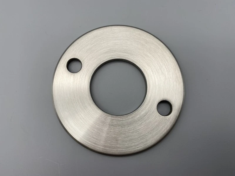 V2A Ronde Ankerplatte Ø100 / Ø43 x 6 2 Loch Ø11