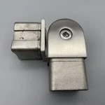 V2A Steckfitting Gelenk für Vierkantrohr 40x40 x 2 mm Winkel einstellbar Edelstahl 0° - 180°