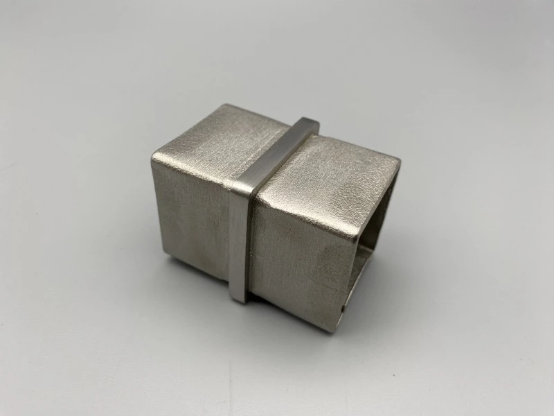 Verbinder für Vierkantrohr 40x40 x 2 mm steckbar V2A für Vierkantrohr 40x40 x 2 mm Steckfitting